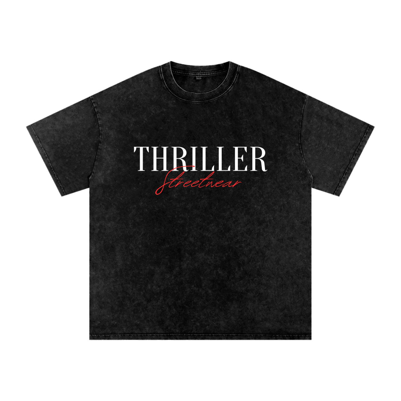 “Thriller Streetwear” Snow Washed Oversized T-Shirt