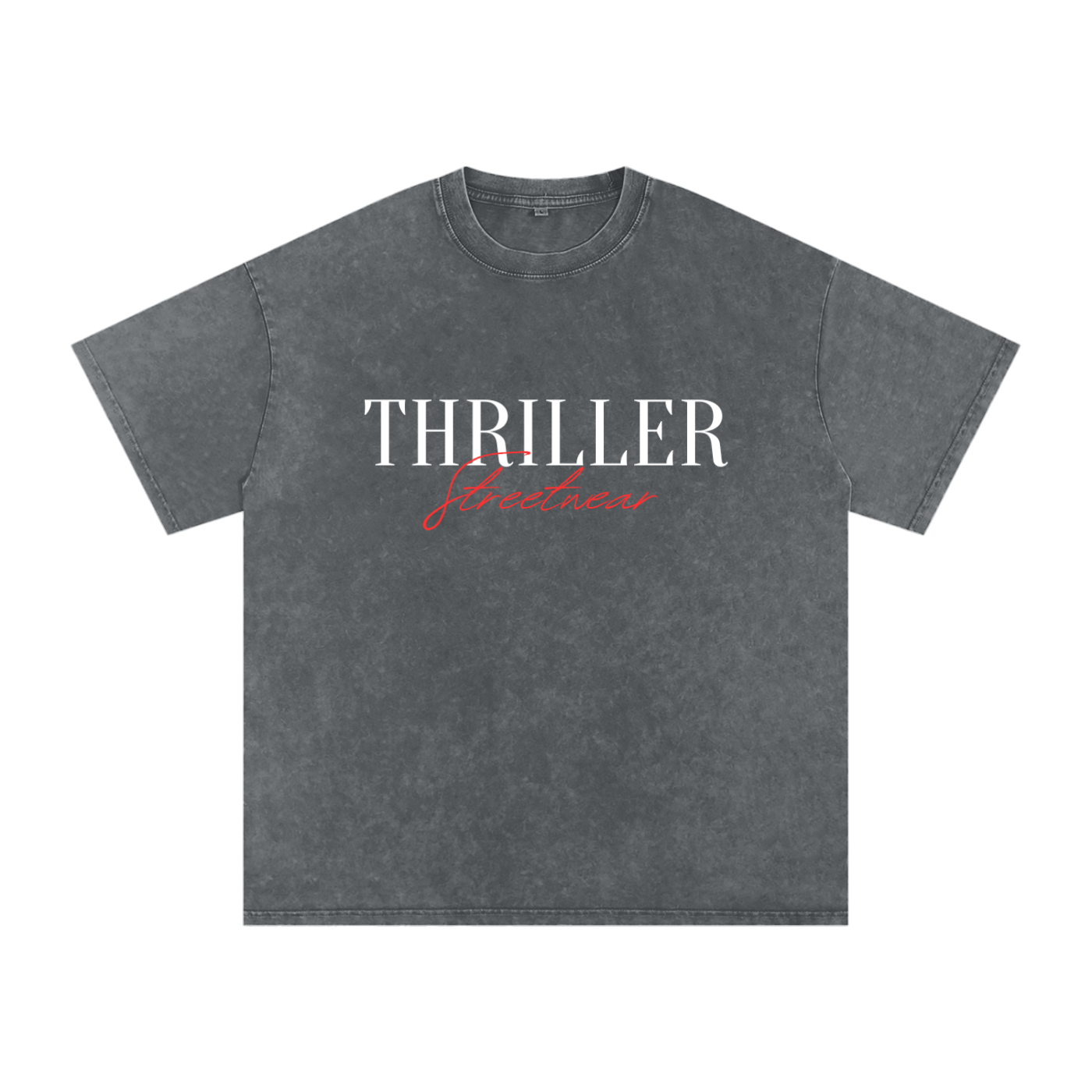 “Thriller Streetwear” Snow Washed Oversized T-Shirt