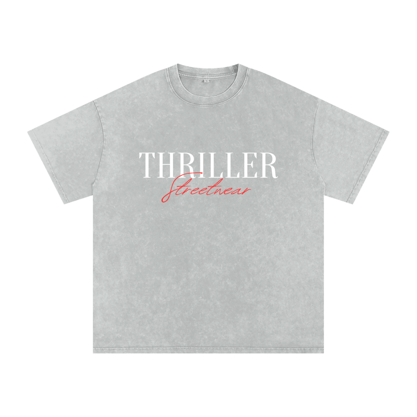 “Thriller Streetwear” Snow Washed Oversized T-Shirt